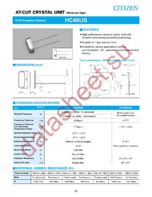 HC49US-4.032MABJ-UB datasheet  